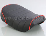 Kitaco Custom (Red Piping) Tuck Roll Seat suitable for use with Monkey 125 (2018-2022)