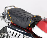 Kitaco Custom (Yellow Piping) Tuck Roll Seat suitable for use with Monkey 125 (2018-2022)