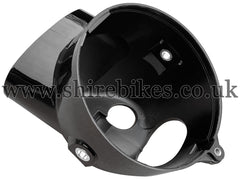 Reproduction Premium Black Headlight Bowl suitable for use with Dax 6V, Chaly 6V