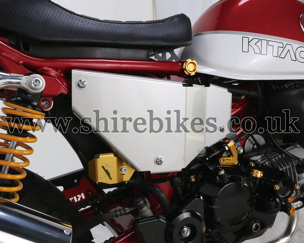 Kitaco Right-Hand Stainless Steel Side Cover Kit suitable for use with Monkey 125 (2018-2020)