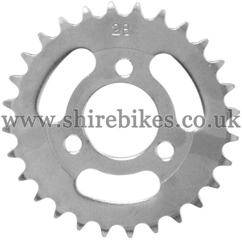 28T Rear Sprocket suitable for use with CZ100, Z50M, Z50A, Z50J1, Z50J 6V, Z50J 12V, Z50R & Chinese Copies