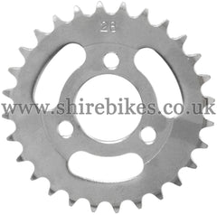 28T Rear Sprocket suitable for use with CZ100, Z50M, Z50A, Z50J1, Z50J, Z50R & Chinese Copies