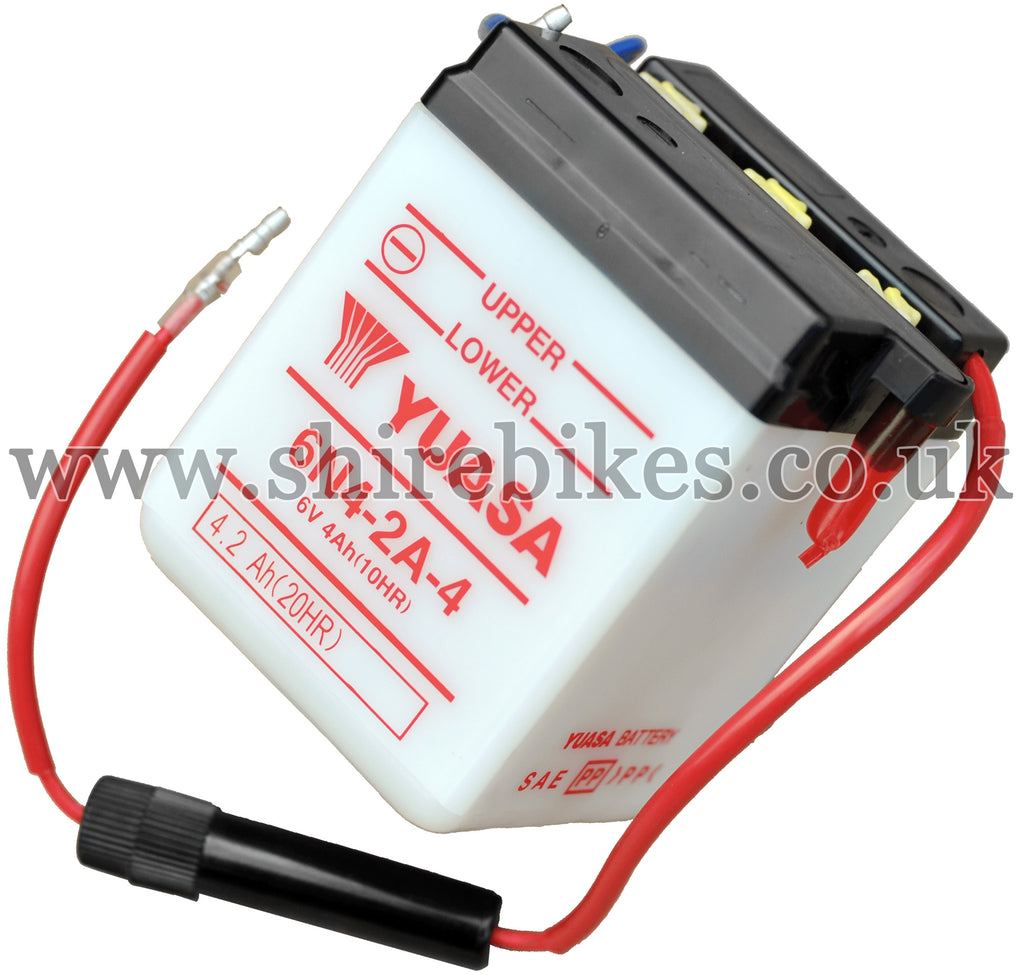 Motorrad Batterie Yuasa 6N4-2A-4 6V 4Ah für Yamaha LB-2M 50 Chappy (551)  1977 3 PS, 2,2 kw