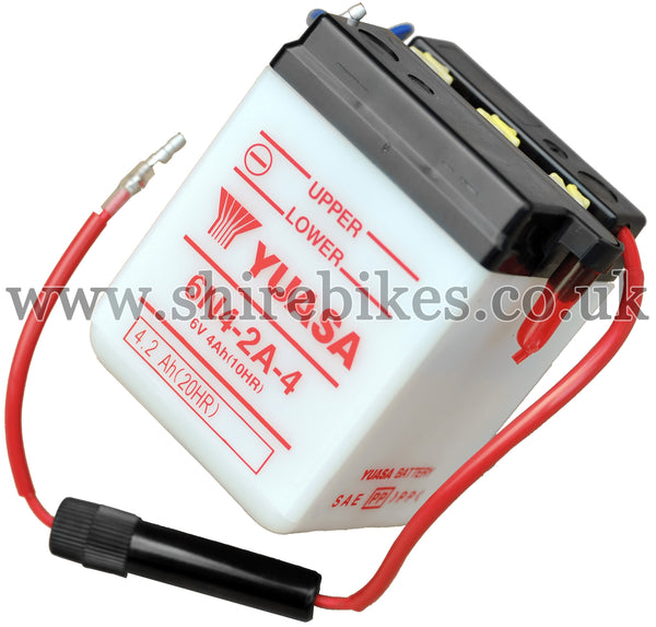 Yuasa 6N4-2A-4 6V Battery (Acid not included) suitable for use with Chaly 6V