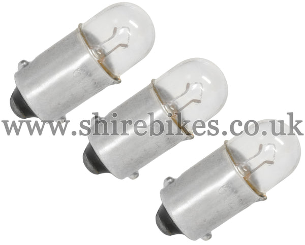 Reproduction 6V Speedometer Warning Light Single Filament Bulbs (Set of 3) suitable for us with Dax 6V, Chaly 6V