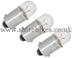 Reproduction 6V Speedometer Warning Light Single Filament Bulbs (Set of 3) suitable for us with Dax 6V, Chaly 6V