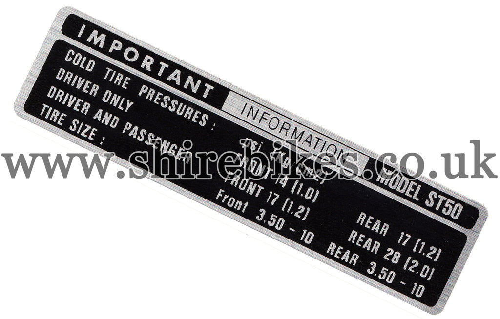 Honda monkey on sale tire pressure