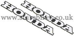 Honda Frame Emblems Stickers (Pair) suitable for use with Chaly 6V