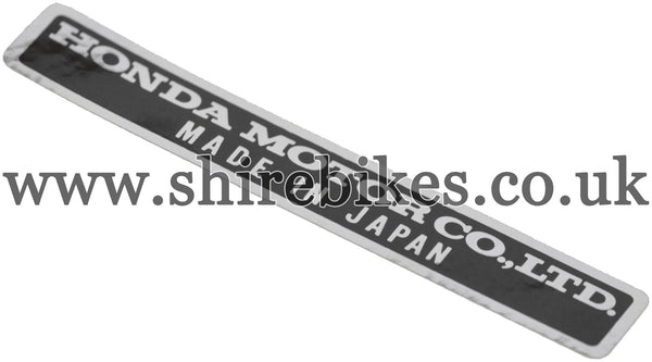 Honda Made in Japan Sticker suitable for use with Z50A, Z50J1, P50