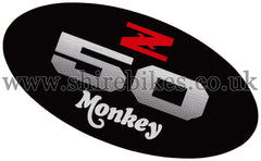 Honda Black 2 Side Cover Sticker suitable for use with Monkey Bike Motorcycles
