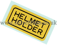 Honda Helmet Holder Sticker suitable for use with Dax 6V, Chaly 6V, Dax 12V