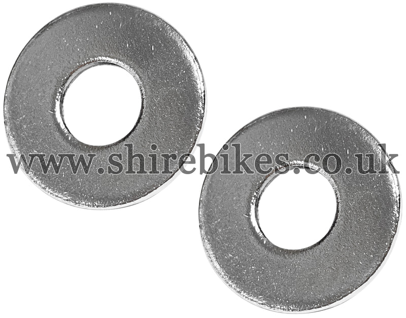 Honda 10mm Chrome Top Fork Bolt Washers (Pair) suitable for use with Z50R, Z50J1, Z50J 6V, Z50J 12V, Chaly 6V, Dax 12V