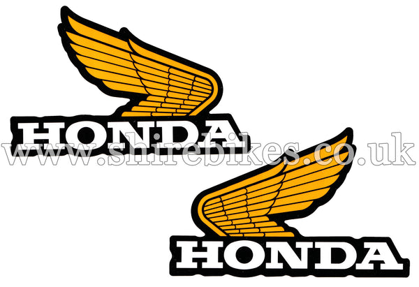 Honda Wing Tank Sticker Emblems (Pair) suitable for use with Z50R, Z50J