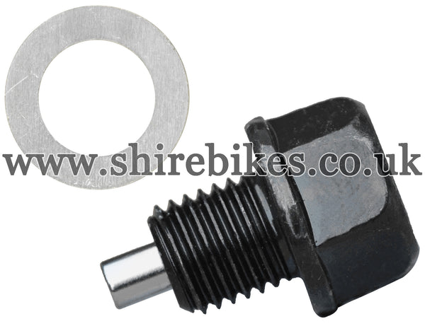 TBPARTS Custom Magnetic Cleaning Oil Drain Plug & Washer suitable for us with CZ100, Z50M, Z50A, Z50R, Z50J1, Z50J, Dax 6V, Chaly 6V, Dax 12V, C90E