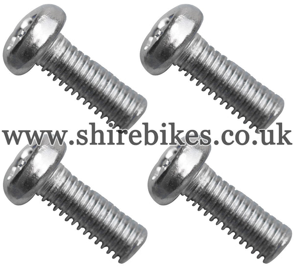 Honda Chrome Plated Tank Badge Screws (Set of 4) suitable for use with CZ100