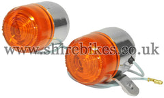 Honda 6V Chrome Indicators (Pair) suitable for use with Z50A, Z50J1, Dax 6V